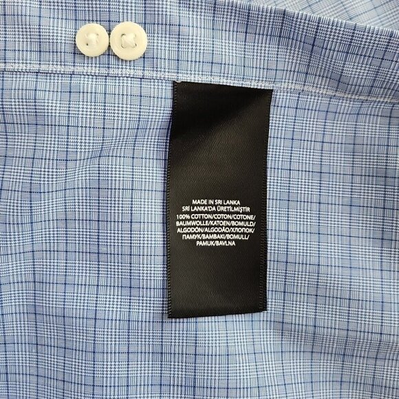 Lauren Ralph Lauren Button-Up Shirt 16 34/35 Blue Label Quiet Luxury Slim Fit - Picture 14 of 16